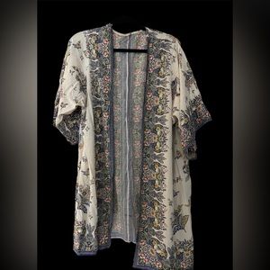 Lightweight Floral Print Kimono Cardigan